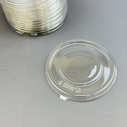 Крышка для салатника 760мл прозрачная 25шт D=145 ПЛОСКАЯ(...