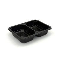 Лоток под запайку 187х137х39 600мл ЧЁРНЫЙ разделение-50/50 ЮМТ 