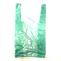 Пакет майка ПНД 25+12х45 (10) ЗЕЛЁНАЯ 100шт 