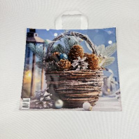 Пакет петлевая ручка ПВД НГ 38х34 (70) Натюрморт 50шт