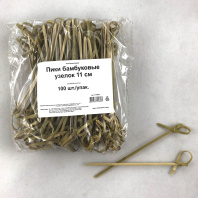 Пики деревянные "Узелок" 11см УП=100шт бамбук 