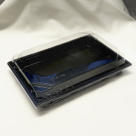 Контейнер под суши УК-704 ДНО-чёрное + КРЫШКА-прозр. 89комп 239x168x54мм КАШТАН 