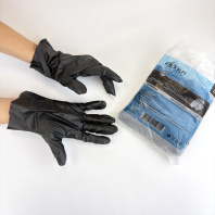 Перчатки ТПЭ ПАКЕТ ЧЁРНЫЕ "L" УП=100шт С ТЕКСТУРОЙ ЭЛПИ Арт.15938 