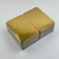 Подложка для ДЕСЕРТОВ ПРЯМОУГОЛЬНАЯ золото/серебро h=0,8мм 120х200мм 100шт BASE