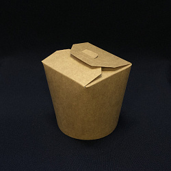 Коробка для лапши WOK КРАФТ 450мл 50шт дно-КРУГ China Pak 