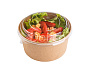 Упаковка ECO RCONT-820 Pure Kraft салатник с прозр. КРЫШКОЙ 820мл 40шт D=150/128, H=60 