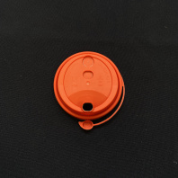 Крышка ПП 80мм с ЗАГЛУШКОЙ 50шт КРАСНАЯ ОптиКом 