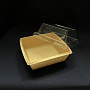 Упаковка OneClick Bottom-550 КРАФТ салатник + крышка ВЫСОКАЯ H=40мм 50шт 110х110/130х130/45 
