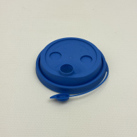 Крышка ПП 80мм с ЗАГЛУШКОЙ 50шт СИНЯЯ СМАРТПЛАСТ 