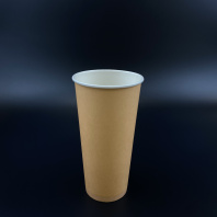 Стакан 500(650)мл бумажный  КРАФТ 40шт(!!!) D=90, d=60, H=168мм ВИРИДО 