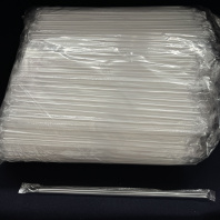 Трубочка в ИНДИВИД. УП. (плёнка)  8х240мм УП=500шт ПРЯМАЯ ПРОЗРАЧНАЯ /1#10#16