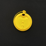 Крышка ПП 80мм с ЗАГЛУШКОЙ 50шт ЖЁЛТАЯ ОптиКом 