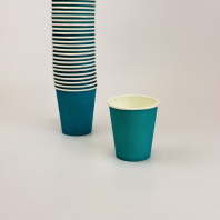Стакан 180(196)мл бумажный БИРЮЗОВЫЙ 50шт D=73, d=50, H=80мм GOOD 