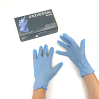 Перчатки НИТРИЛовые ГОЛУБЫЕ УП=100шт "ХL" неопудренные