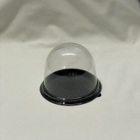 Контейнер для ДЕСЕРТОВ ПР-Т-85 дно-ЧЁРНОЕ + КРЫШКА 65шт(!) внеш.D=110, H=80мм 