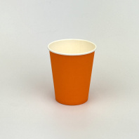 Стакан 250(296)мл бумажный ОРАНЖЕВЫЙ 50шт D=80, d=55, H=92мм GOOD 
