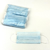 Маска медицинская для лица 3-х слойная УП=50шт ГОЛУБАЯ