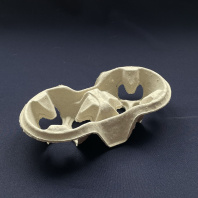 Держатель для 2-х стаканов картон СЕРЫЙ 1шт 216х113х45 СкандиПакк 