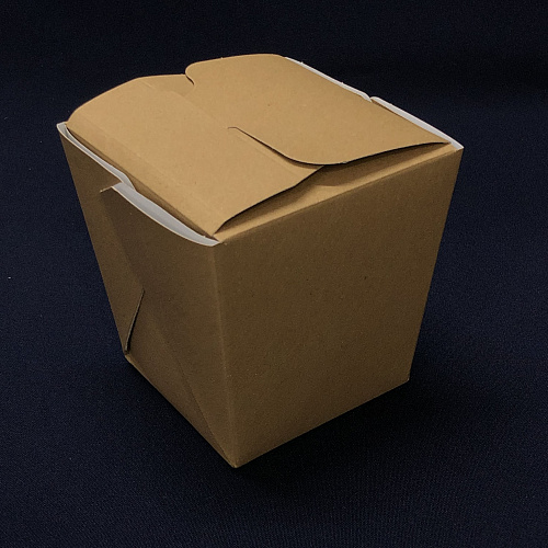 Коробка для лапши WOK КРАФТ 560мл 35шт/рук дно-КВАДРАТ 75х75/97х97/100мм GeoVita 