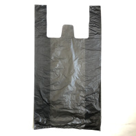 Пакет майка ПНД 30+16х60 (15) ЧЁРНАЯ 100шт