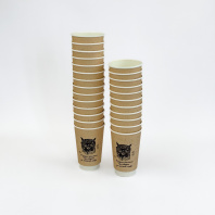 Стакан бумажный 2сл 400(500)мл МУДРАЯ СОВА 25шт D=90, d=60, H=135мм GOOD 