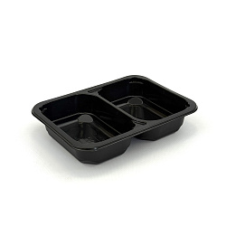 Лоток под запайку 187х137х39 600мл ЧЁРНЫЙ разделение-50/5...