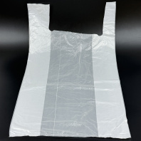 Пакет майка ПНД 45+20х75 (20) БЕЛАЯ 100шт