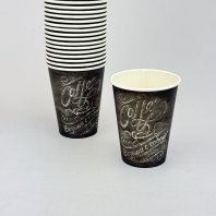 Стакан 350(410)мл бумажный МЕЛ 50шт D=90, d=60, H=110мм GOOD 