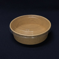 Упаковка ECO RCONT-620 Pure Kraft салатник с прозр. КРЫШКОЙ 620мл 40шт D=150/128, H=45 