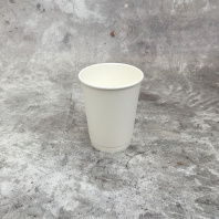 Стакан бумажный 2сл 350(410)мл БЕЛЫЙ 25шт D=90, d=60, H=110мм GOOD 