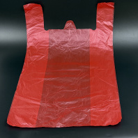 Пакет майка ПНД 45+20х75 (20) КРАСНАЯ 100шт