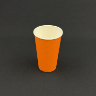 Стакан 400(530)мл бумажный ОРАНЖЕВЫЙ 50шт D=90, d=60, H=136мм ФОРМАЦИЯ Арт.54432 