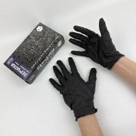 Перчатки НИТРИЛовые ЧЁРНЫЕ AVIORA "L" УП=100шт неопудренные