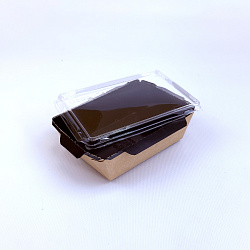 Упаковка GeoVita GeoBOX-400 ЧЁРНЫЙ салатник + КРЫШКА проз...