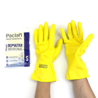 Перчатки хозяйственные LUX-Paclan "S" ПРОЧНЫЕ 1пара с х/б напылением