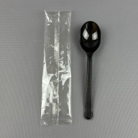 Набор по 1шт: ложка столовая ЛЮКС чёрная (выписывать по 50 наборов) Арт.23503 