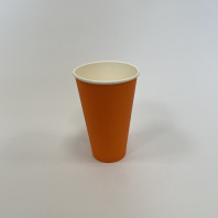 Стакан 400(470)мл бумажный ОРАНЖЕВЫЙ 50шт D=90, d=53, H=136мм ПБФ 