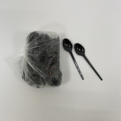 Ложка ЧАЙНАЯ одноразовая ЧЁРНАЯ УП=100шт 125мм ЭЛПИ Арт.2...