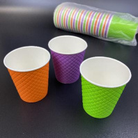 Стакан бумажный 2сл 250мл для горячего УП=25шт d=80мм Waffle Color