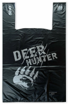 Пакет майка ПНД 40+20х66 (25) Deer Hunter УП=50шт ЧЁРНАЯ 2А 