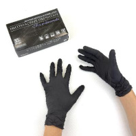 Перчатки НИТРИЛовые ЧЁРНЫЕ УП=100шт "ХL" неопудренные