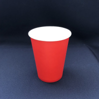 Стакан бумажный 350(430)мл красный 50шт D=90, d=59, H=115мм