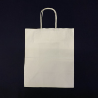 Пакет бум. прямоуг. дно с КРУЧ.руч. БЕЛЫЙ 280х240х140 25шт пл.70гр 