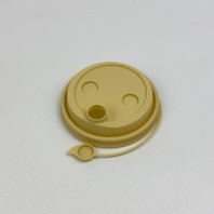 Крышка ПП 90мм с ЗАГЛУШКОЙ 50шт БЕЖЕВАЯ СМАРТПЛАСТ 