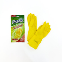 Перчатки хозяйственные LUX-Paclan "M" ПРОЧНЫЕ 1пара с х/б напылением 