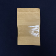 Пакет бум. ДОЙ-пак КРАФТ с замком 240х150 1шт ОКНО-140мм 