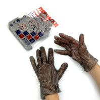 Перчатки одноразовые ПНД ЧЁРНЫЕ УП=100шт "L" вес-60гр!!! (9) ЭЛПИ Арт.15873 