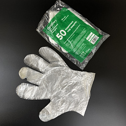 Перчатки одноразовые ПНД УП=100шт "M" вес-45гр ... Перчатки одноразовые ПНД УП=100шт "M" вес-45гр ...