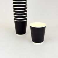 Стакан бумажный 2сл 250(296)мл ЧЁРНЫЙ 25шт D=80, d=55, H=92мм GOOD 