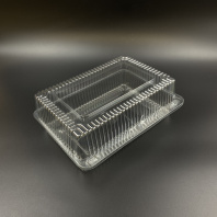 Контейнер с крышкой ПР-К-25В (ВЫСОКАЯ) ПЭТ (внеш. 265х193х86) Протэк КОРОБ=200шт 